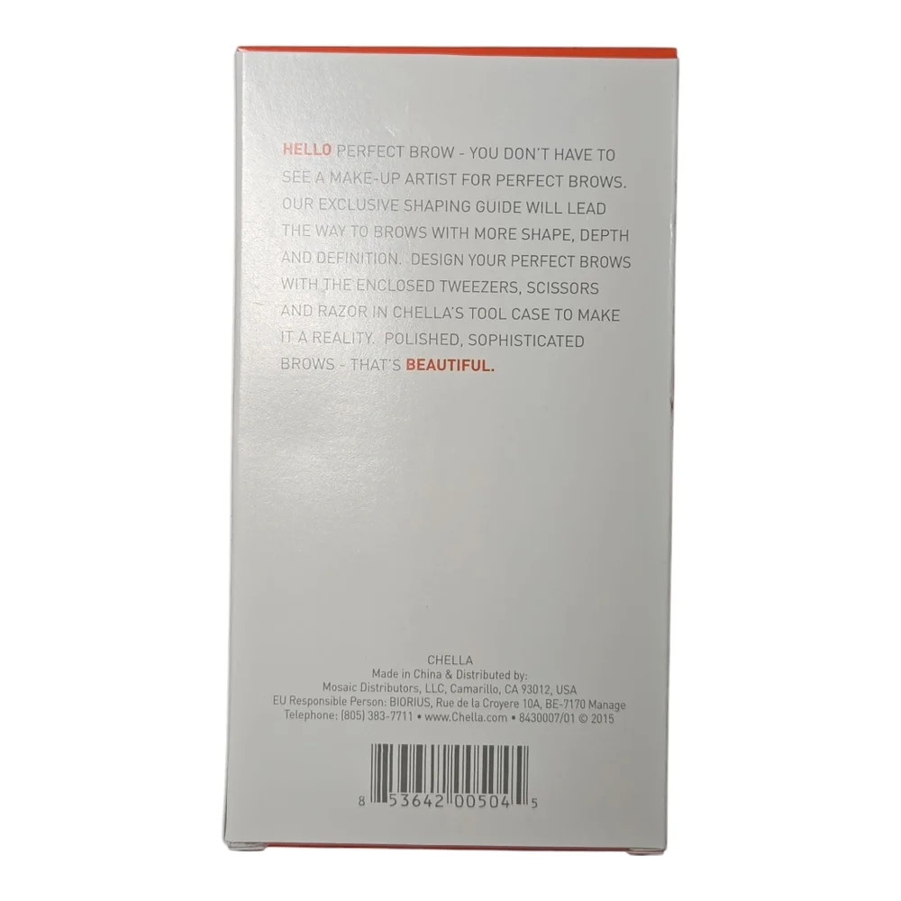 Chella Beautiful Eyebrow Tools Set - Orange